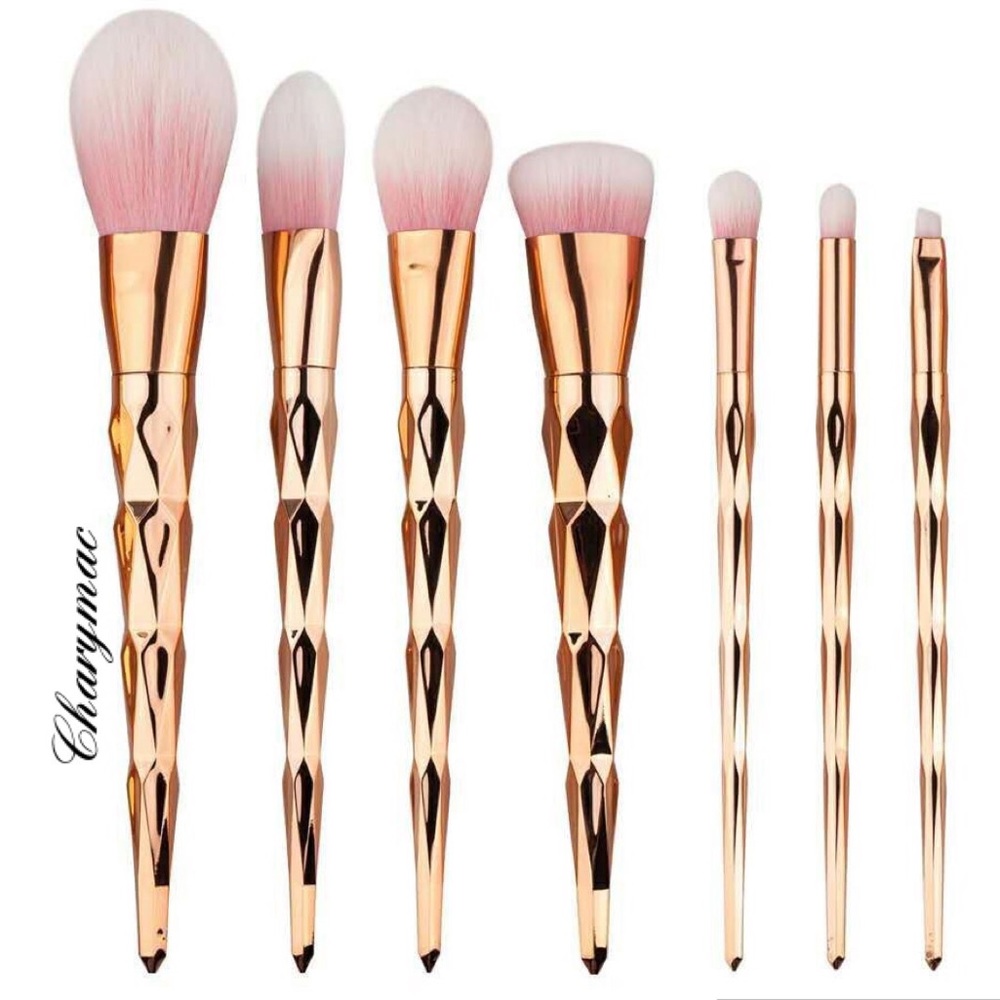 Make up brush diamond rhombus unicorn gold